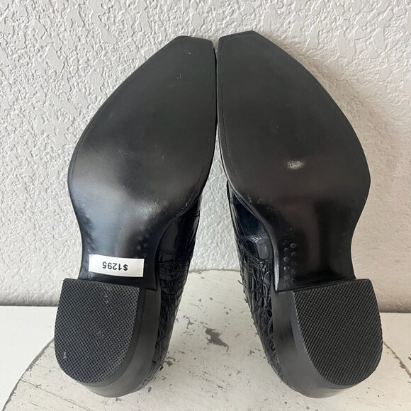 Rod Patrick Womens Pull on Shoes 5C Brown Caiman Exotic Western Boots Loafers - Picture 8 of 11